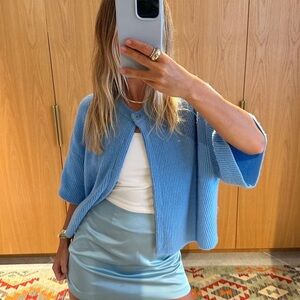 Daily Drills Blue Shortsleeve Cardigan